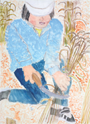 おいしいお米がなったかな？ 上田市立長小学校 6年生 小宮山 千夏さん