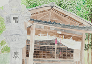 新緑の矢高神社 飯田市立鼎中学校 1年生 西村 真理亜さん