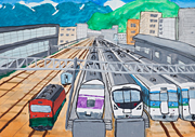 車両基地 才教学園小学校 小林　育吹さん