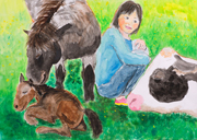 馬が産まれた　長野市立戸隠小学校　田村　渓さん