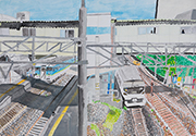 茅野駅の電車	茅野市立玉川小学校	矢島　満圭さん