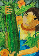 大きくなったね!わたしのヘチマ 長野市立篠ノ井西小学校 中村 結菜さん