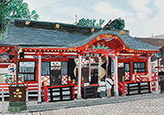 深志神社でお詣りする2人 松本市立鎌田小学校 赤羽 陸さん