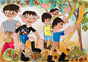 いがいがのくりひろい　愛知県清須市立新川小学校　上田 蒼空さん
