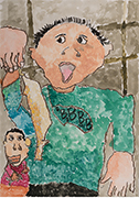 へびのぬけがらみつけたよう 塩尻市立洗馬小学校 中尾 唯兎さん